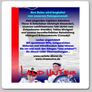Flyer Comedy-Dinner "Land unter"